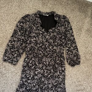 Altar’d State Floral Black Floral Maxi Dress, Large